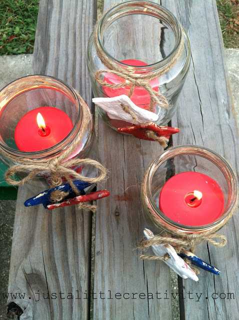 Patriotic jar decor