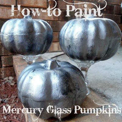 Faux Mercury Glass Pumpkins