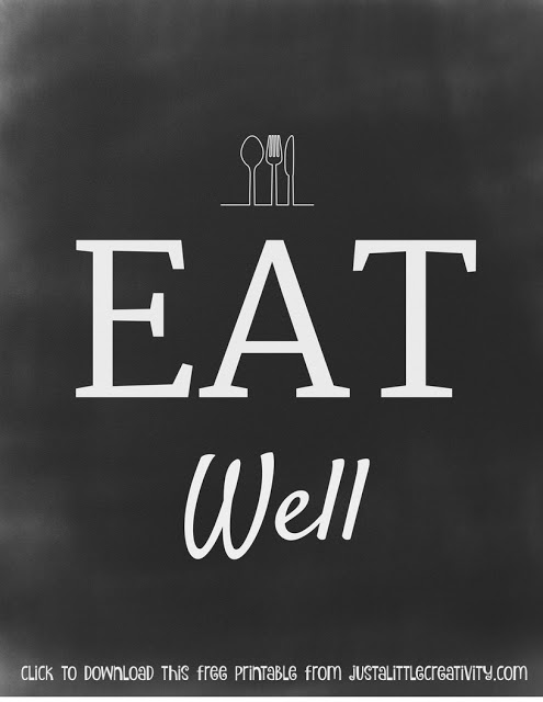 EAT WELL free farmhouse printable