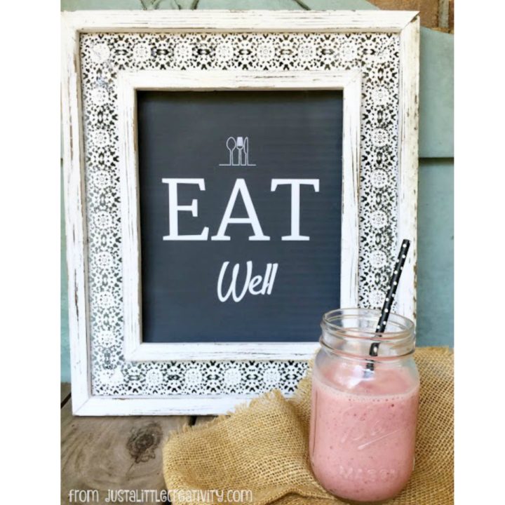 Free farmhouse style kitchen printable and smoothie recipe ideas