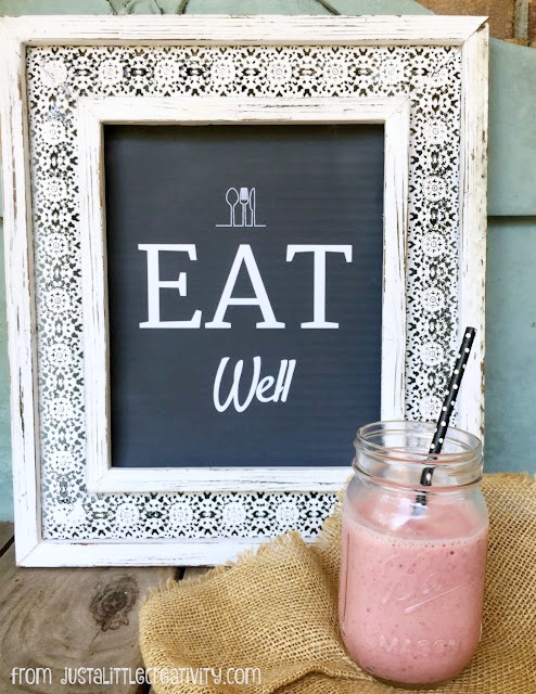 Free farmhouse printable and smoothie recipe