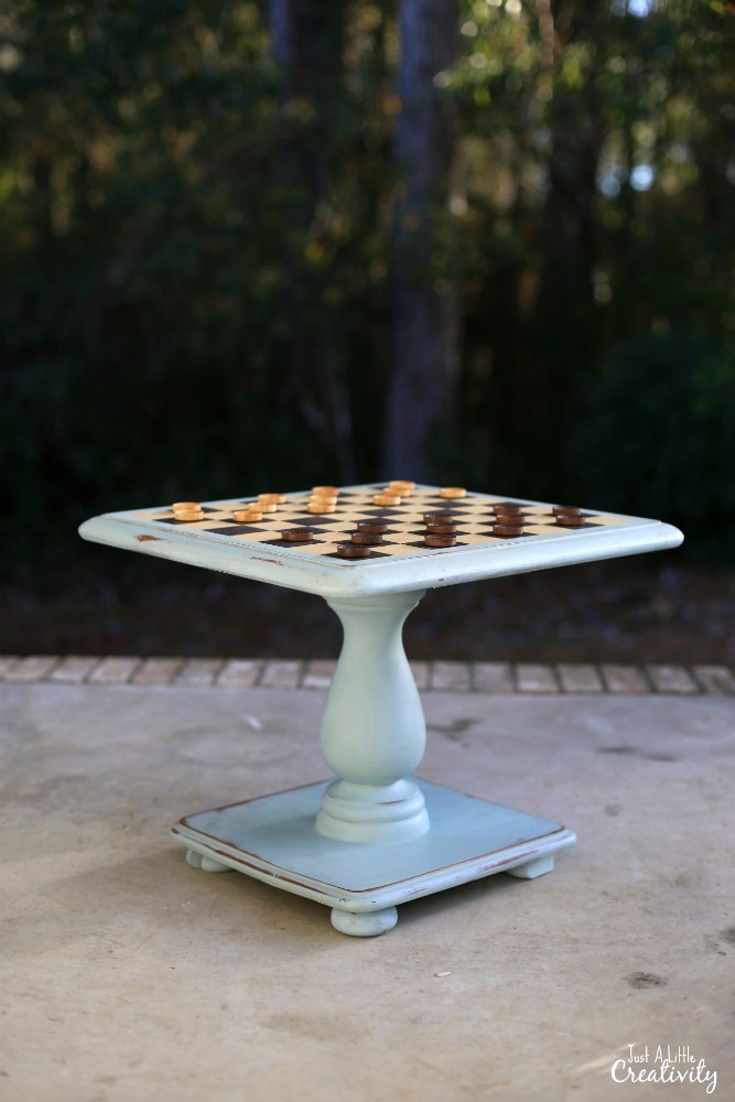 Game table makeover using deco art products