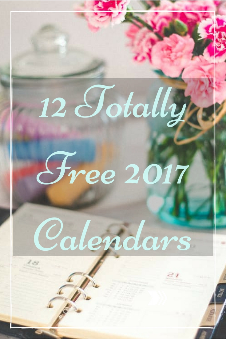 12 free 2017 calendars