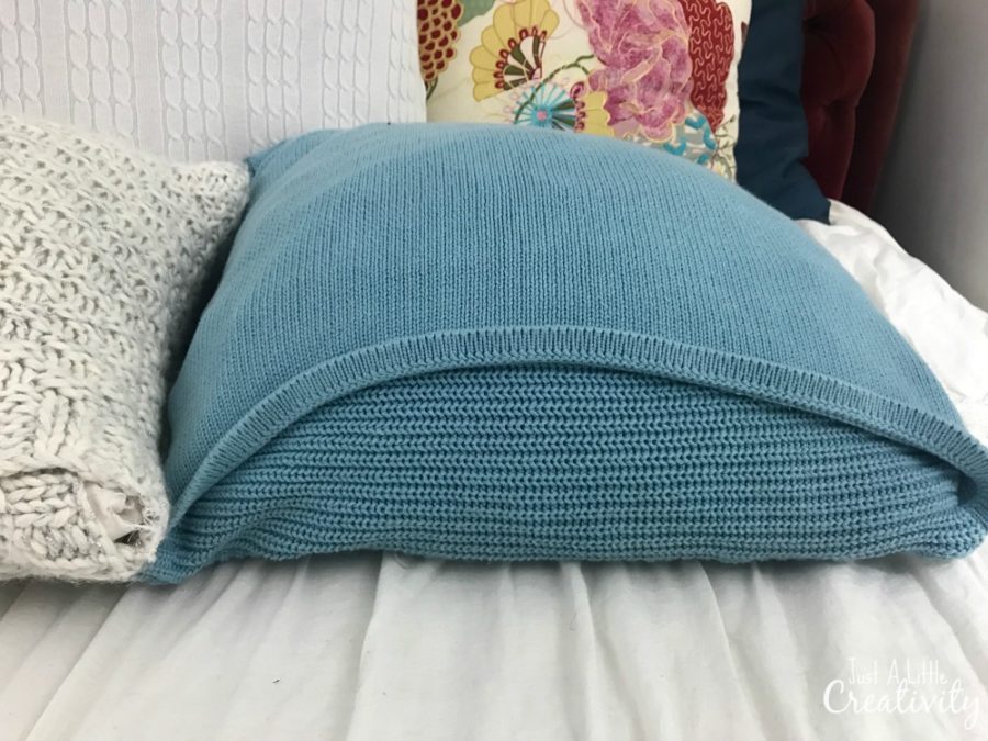 side of pillow