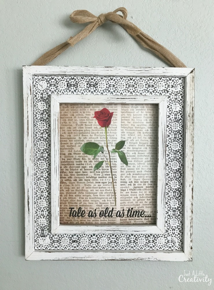 Beauty and The Beast wall art tutorial