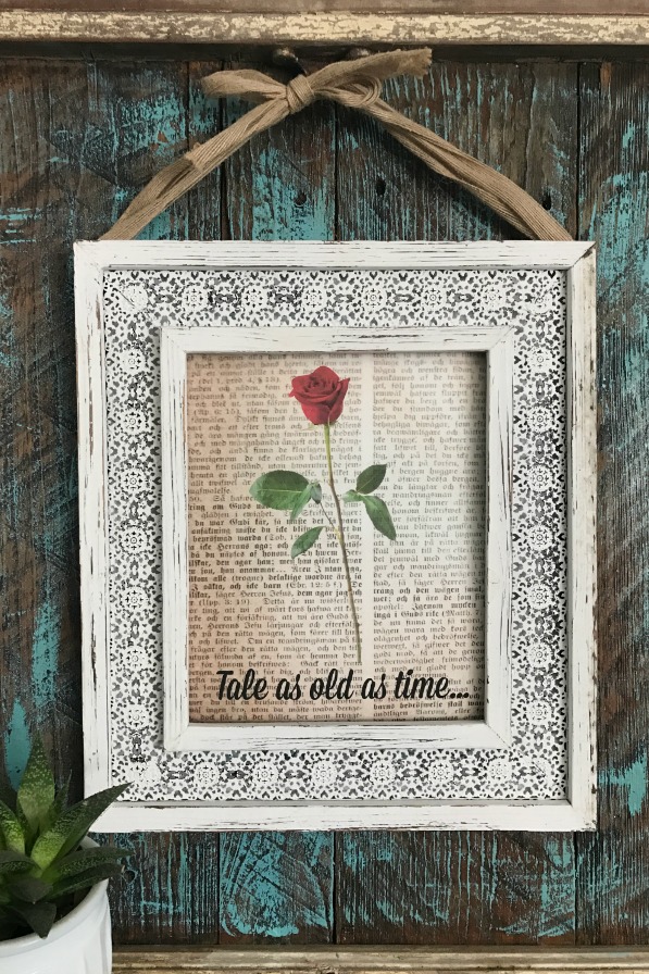 beauty and the beast antique book art DIY