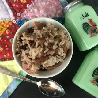 colorful red beans and rice