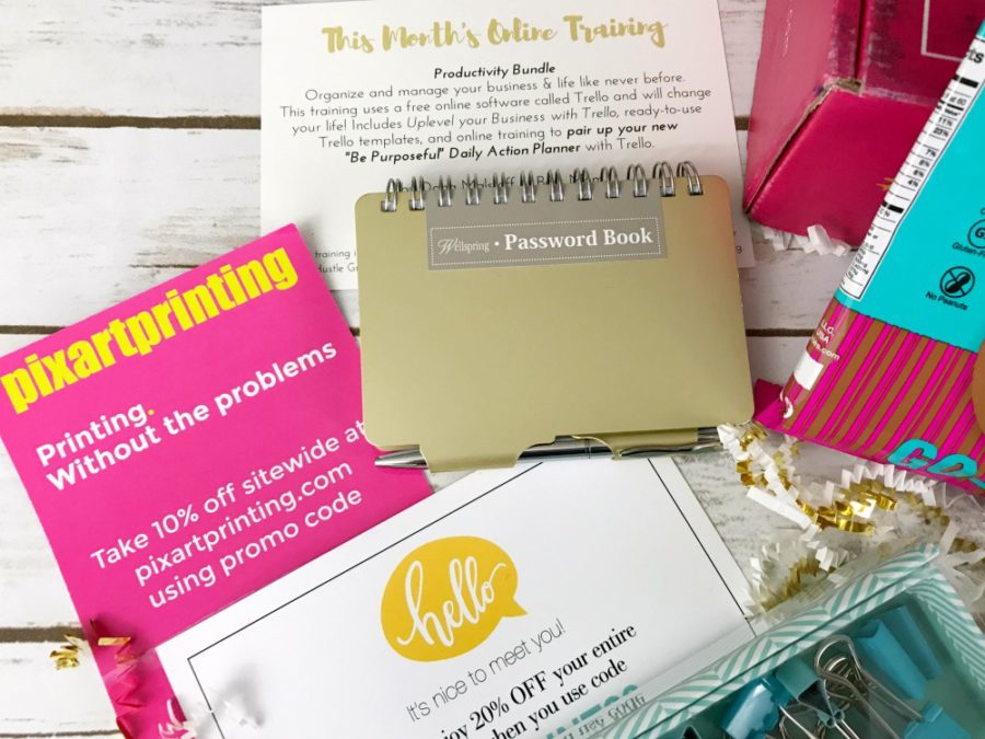 Subscription boxes items Sparkle Hustle Grow May