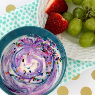 Rainbow Unicorn Fruit Dip Recipe | Birthday Party Recipe Ideas | Printable Recipe | Just a Little Creativity