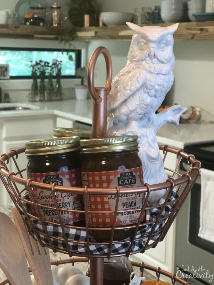 white farm house style owl makeover 