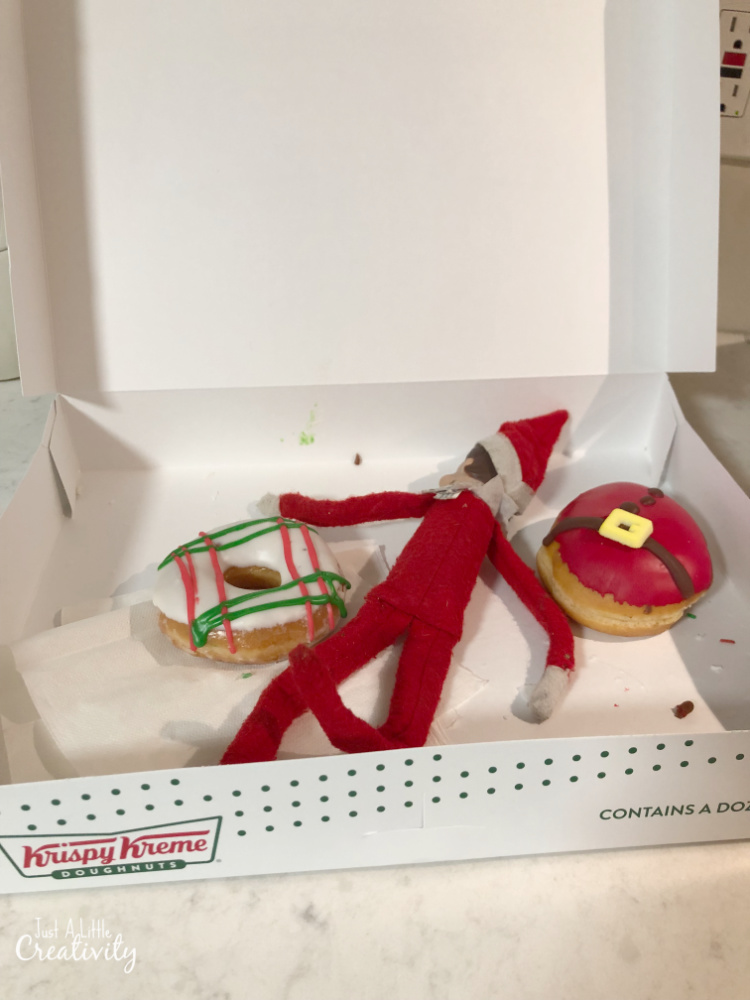 elf on the shelf krispy kreme donuts