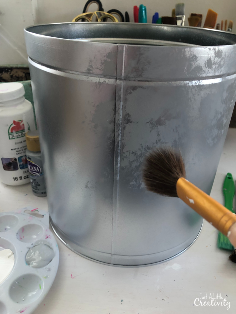 gray craft paint step 1