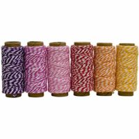 Hemptique Baker's Twine Mini Spool Spring Fling, 6-Pack